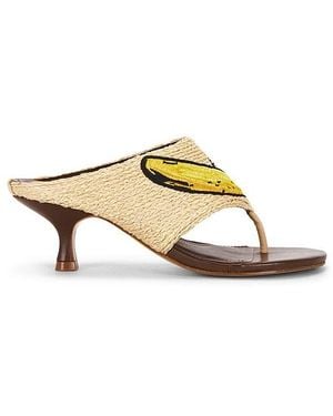 FARM Rio Raffia Icons Kitten Heel - Metallic