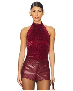 Free People X Intimately Fp Late Night Bodysuit - Red