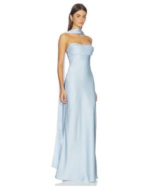 Runaway the Label Madeleine Strapless Maxi Dress - Blue