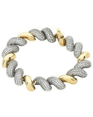 Eddie Borgo Small Two Tone Pavã Torsade Bracelet - Blau