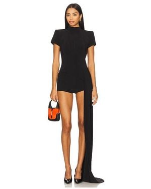 Nadine Merabi Top With Drape - Black