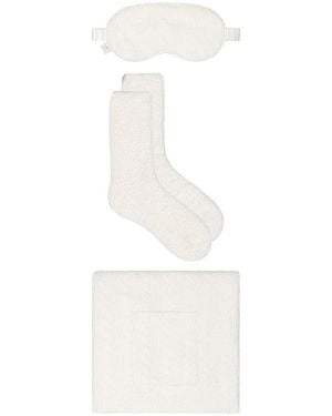 Barefoot Dreams X Revolve Cozychic Cable Travel Set - White
