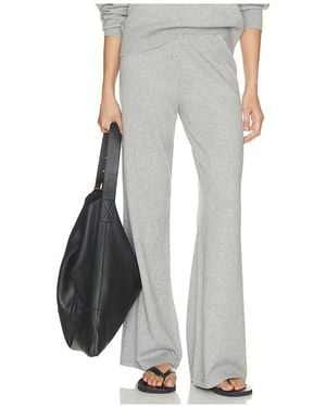 ÉTERNE Cotton Cashmere Wide Leg Lounge Pant - White