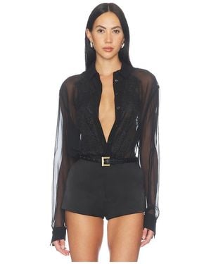 Sans Faff Chelsea Silk Lace Blouse - Black