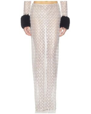 Bronx and Banco Embellished Maxi Skirt - White