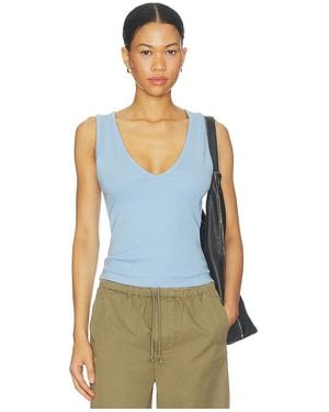 GRLFRND V-Neck Muscle Tank - Blue