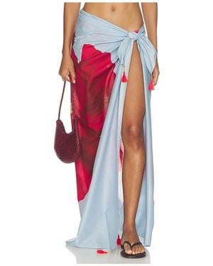 FARM Rio Pareo Sarong With Trims En Color Azul Talla - Rojo