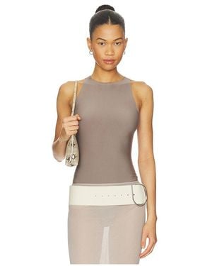 Commando Butter Crewneck Tank Bodysuit - Natural