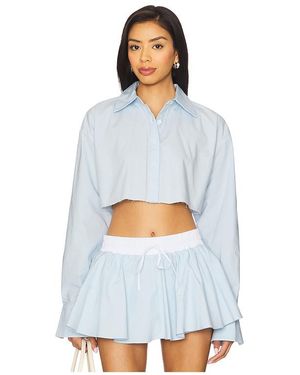 Lovers + Friends Palmer Cropped Top - White