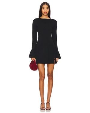 MORE TO COME Misty Knit Pleated Dress - Black