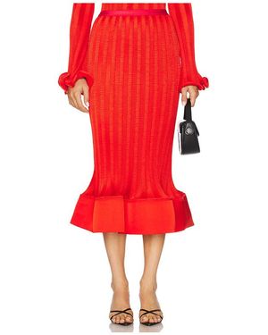 Jonathan Simkhai Hollis Midi Skirt - Red