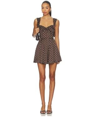 For Love & Lemons August Mini Dress - Brown