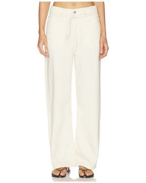 DL1961 Casie Aura Mid Rise Relaxed Wide Leg Jeans - White