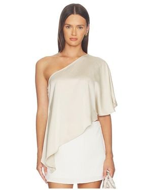 ALL THE WAYS Odette Asymmetrical Top - White