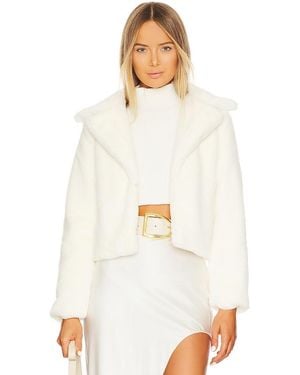 MORE TO COME Payton Faux Fur Jacket - White