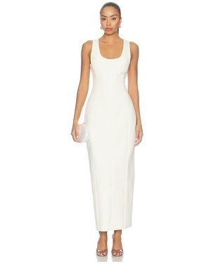 Odd Muse Cotton Mix Volume Midi Dress - White