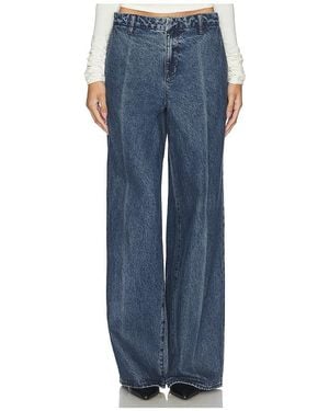 GRLFRND Sutton Wide Leg Trouser Jeans - Blue