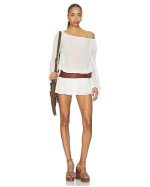 Frankie's Bikinis ROBE FOREVER YOURS CHIFFON MINI en White - Blanc