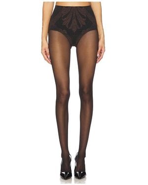 Wolford X Etro Metallic Jacquard Shorts En Color Cobre Metálico Talla En - Negro