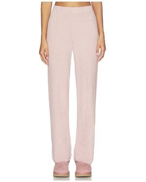 Barefoot Dreams Cozychic Ultra Lite Textured Hem Rib Pant - Pink