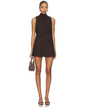 SER.O.YA Carina Suede Dress - Black