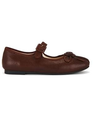 My Mum Made It Rosette Sheepskin Mary Janes - Brown