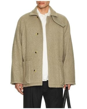 LE17SEPTEMBRE Wool Hunting Half Coat - Natural