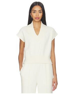 Varley Gracee V-Neck Tank Top En Color Crema Talla (También En S, Xxs, Xs, M, Xl) - Blanco