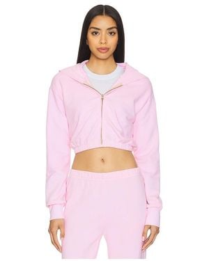 Lamade Zip Up Crop Hoodie - Pink