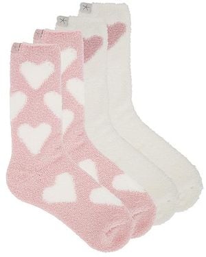Barefoot Dreams Socken-Set Cozychic Heart - Pink