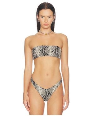 Indah Hall Printed Bandeau Bikini Top - Multicolor