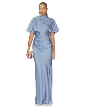 Jonathan Simkhai Annibelis Short Sleeve Gown - Blue