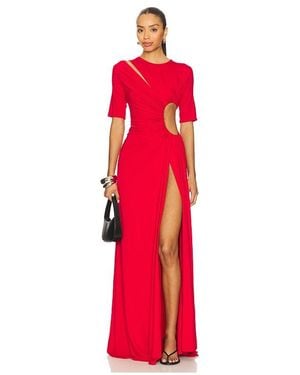 Sid Neigum Gathered Slit Maxi Dress