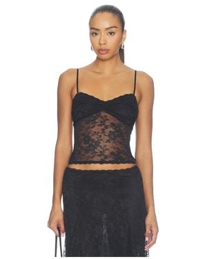 MAJORELLE Mira Lace Tank - Black