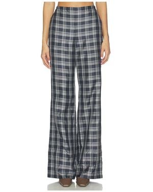 Theory Fluid Plaid Pant - Multicolour