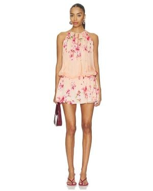 Rococo Sand Halter Blouson Mini Dress - Multicolor