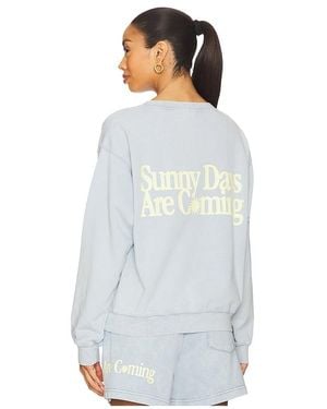 The Mayfair Group Sunny Days Are Coming Henley Sweatshirt - White