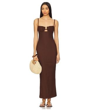 Montce X Revolve Petal Long Slip Dress - Brown
