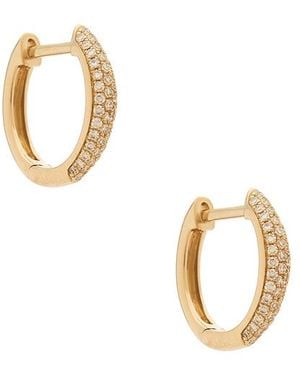 EF Collection Pendientes Dome En Color Oro Metálico Talla
