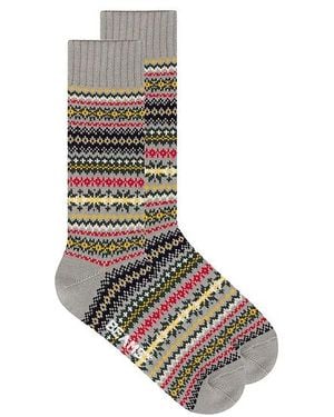 Beams Plus Fair Isle Socks - Multicolour