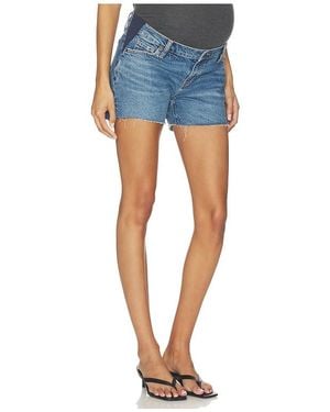 HATCH The Cutoff Maternity Short - Blue
