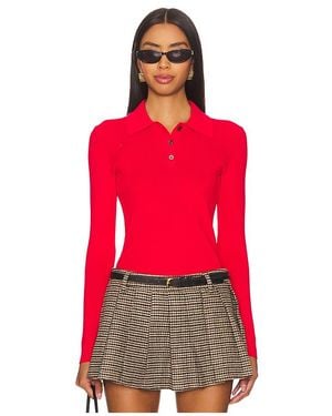Solid & Striped Polo Debra En Color Rojo Talla En