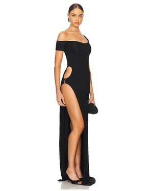 Sid Neigum Side Cutout Off Shoulder Dress - Black