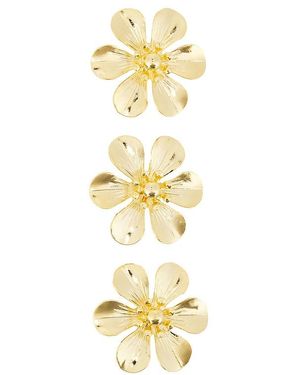 Lelet Flora Clip Set Of 3 - Metallic