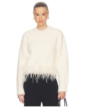 MAJORELLE Kaelen Feather Sweater - White