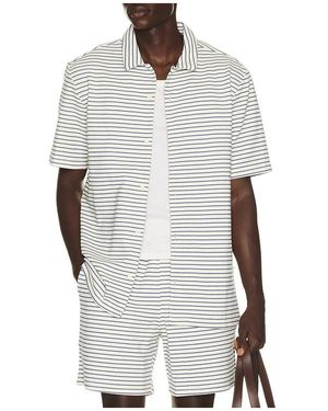 BOUND Stripe Jacquard Shirt - White