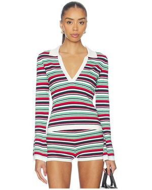 Seven Wonders Xyla Collared Long Sleeve Knit Top - Multicolour