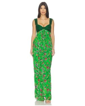 knee length dresses for ladies Saloni | ISA Long-c Dress | Cordia Vines main image 0