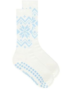 WellBeing + BeingWell Socken Fair Isle Grip Sock - Weiß