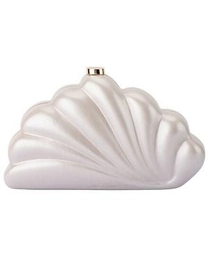 OLGA BERG Millie Acrylic Clutch - White